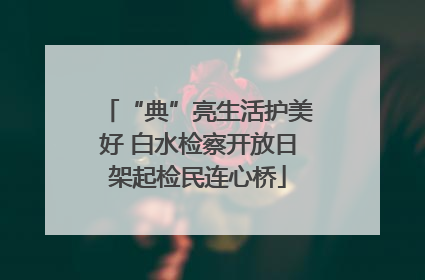 “典”亮生活护美好 白水检察开放日架起检民连心桥