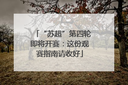 “苏超”第四轮即将开赛：这份观赛指南请收好