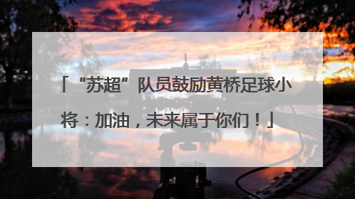 “苏超”队员鼓励黄桥足球小将：加油，未来属于你们！