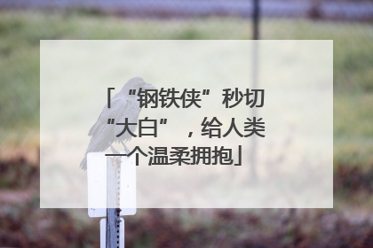 “钢铁侠”秒切“大白”，给人类一个温柔拥抱
