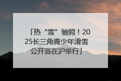 热“雪”驰骋！2025长三角青少年滑雪公开赛在沪举行