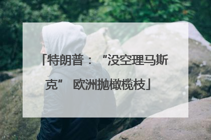 特朗普：“没空理马斯克” 欧洲抛橄榄枝