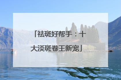 祛斑好帮手：十大淡斑卷王新宠