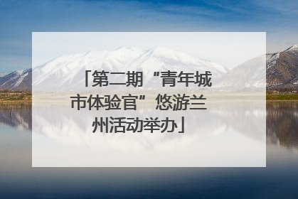 第二期“青年城市体验官”悠游兰州活动举办