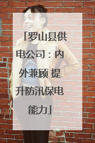 罗山县供电公司：内外兼顾 提升防汛保电能力