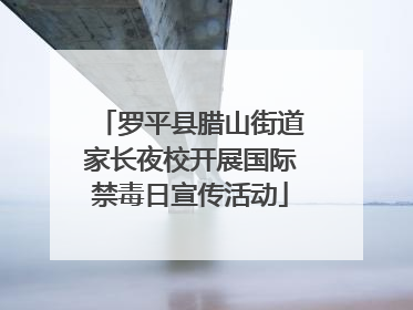 罗平县腊山街道家长夜校开展国际禁毒日宣传活动