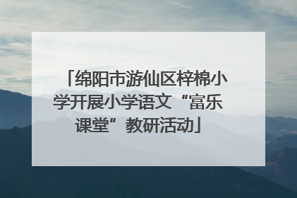 绵阳市游仙区梓棉小学开展小学语文“富乐课堂”教研活动