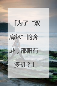 为了“双肩包”的奔赴，邵阳有多拼？