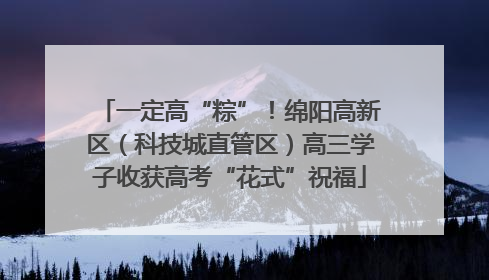 一定高“粽”！绵阳高新区（科技城直管区）高三学子收获高考“花式”祝福