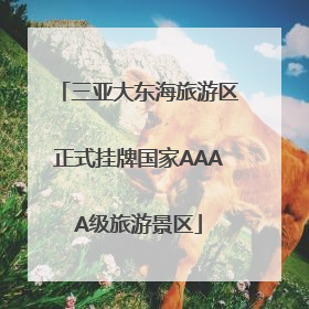 三亚大东海旅游区正式挂牌国家AAAA级旅游景区