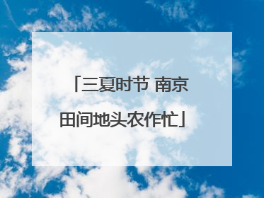 三夏时节 南京田间地头农作忙