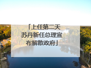 上任第二天 苏丹新任总理宣布解散政府