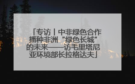 专访丨中非绿色合作播种非洲“绿色长城”的未来——访毛里塔尼亚环境部长拉格达夫