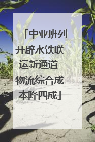 中亚班列开辟水铁联运新通道 物流综合成本降四成