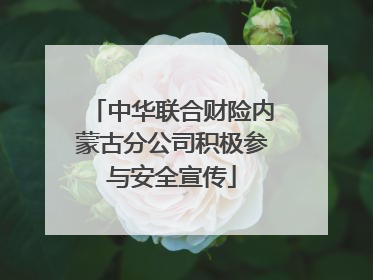 中华联合财险内蒙古分公司积极参与安全宣传