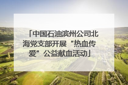 中国石油滨州公司北海党支部开展“热血传爱”公益献血活动