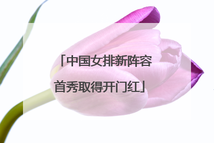中国女排新阵容首秀取得开门红