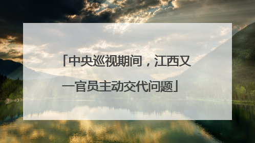 中央巡视期间，江西又一官员主动交代问题