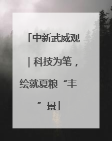 中新武威观｜科技为笔，绘就夏粮“丰”景