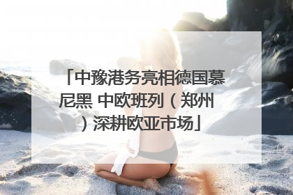中豫港务亮相德国慕尼黑 中欧班列（郑州）深耕欧亚市场