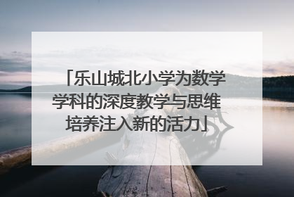 乐山城北小学为数学学科的深度教学与思维培养注入新的活力