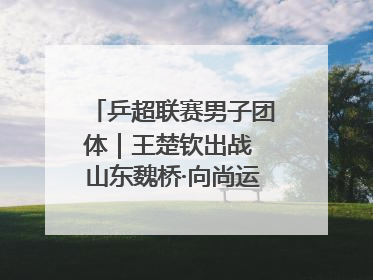乒超联赛男子团体｜王楚钦出战 山东魏桥·向尚运动胜四川丰谷