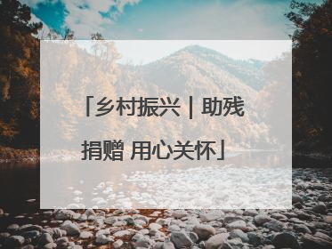 乡村振兴｜助残捐赠 用心关怀