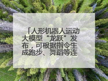 人形机器人运动大模型“龙跃”发布，可根据指令生成跑步、舞蹈等连贯动作