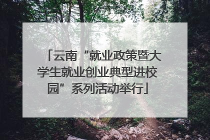 云南“就业政策暨大学生就业创业典型进校园”系列活动举行