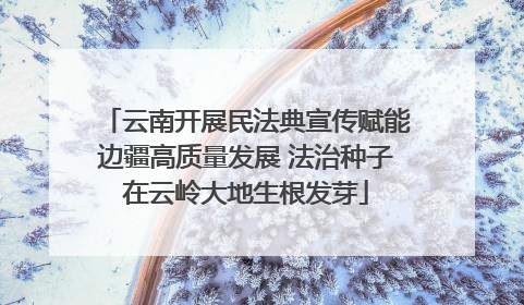 云南开展民法典宣传赋能边疆高质量发展 法治种子在云岭大地生根发芽