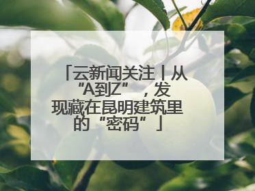 云新闻关注丨从 “A到Z”，发现藏在昆明建筑里的“密码”