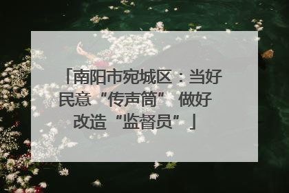 南阳市宛城区：当好民意“传声筒” 做好改造“监督员”