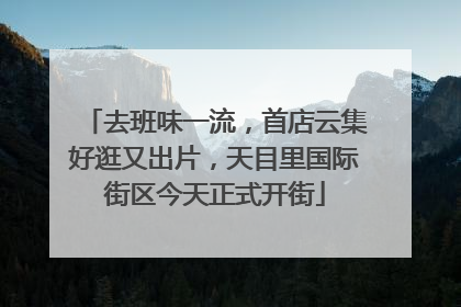 去班味一流，首店云集好逛又出片，天目里国际街区今天正式开街