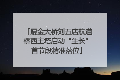 厦金大桥刘五店航道桥西主塔启动“生长” 首节段精准落位