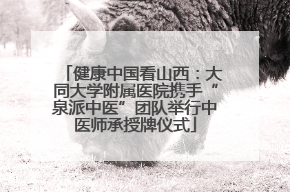 健康中国看山西：大同大学附属医院携手“泉派中医”团队举行中医师承授牌仪式