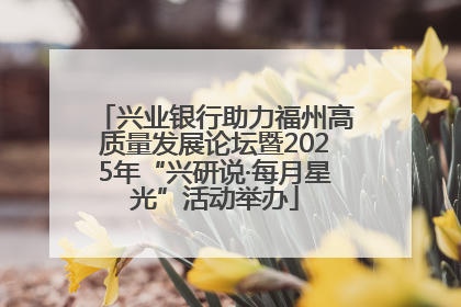 兴业银行助力福州高质量发展论坛暨2025年“兴研说·每月星光”活动举办