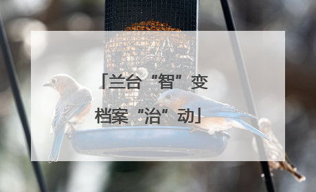 兰台“智”变 档案“治”动