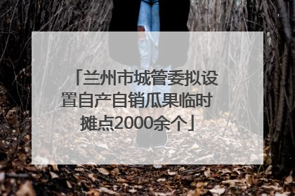 兰州市城管委拟设置自产自销瓜果临时摊点2000余个
