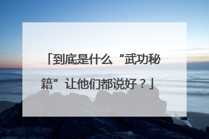 到底是什么“武功秘籍”让他们都说好？