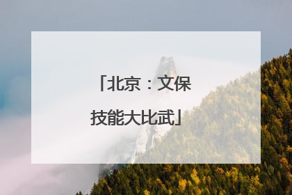 北京：文保技能大比武