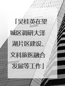 吴桂英在望城区调研大泽湖片区建设、文科旅医融合发展等工作