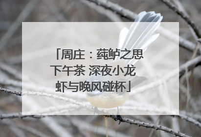 周庄：莼鲈之思下午茶 深夜小龙虾与晚风碰杯