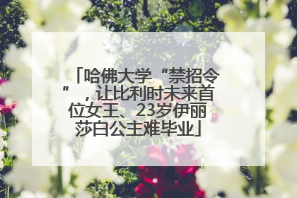 哈佛大学“禁招令”，让比利时未来首位女王、23岁伊丽莎白公主难毕业