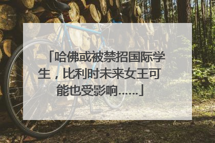哈佛或被禁招国际学生，比利时未来女王可能也受影响……