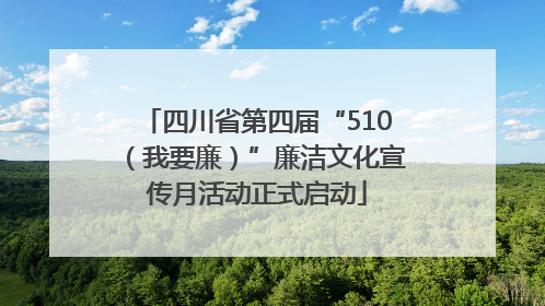 四川省第四届“510（我要廉）”廉洁文化宣传月活动正式启动
