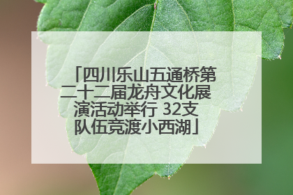四川乐山五通桥第二十二届龙舟文化展演活动举行 32支队伍竞渡小西湖