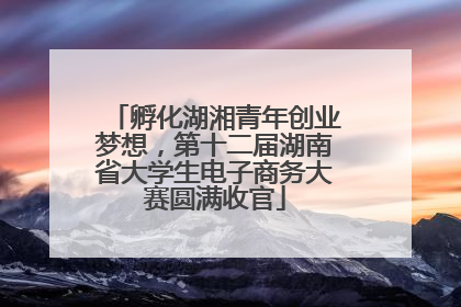 孵化湖湘青年创业梦想，第十二届湖南省大学生电子商务大赛圆满收官