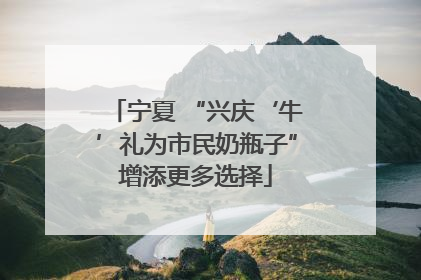 宁夏 “兴庆‘牛’礼为市民奶瓶子”增添更多选择