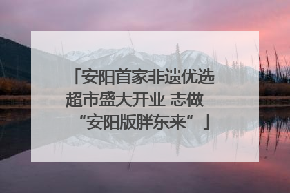 安阳首家非遗优选超市盛大开业 志做“安阳版胖东来”
