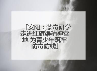 安阳：禁毒研学走进红旗渠精神营地 为青少年筑牢防毒防线